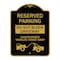 Signmission Do Not Block Driveway Unauthorized Vehicles Towed Away with Graphic, Black & Gold, BG-1824-24167 A-DES-BG-1824-24167 - alternate 1